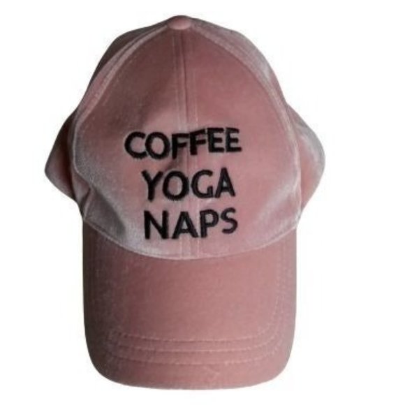 Blush Pink Velour Hat baseball cap - Picture 1 of 5